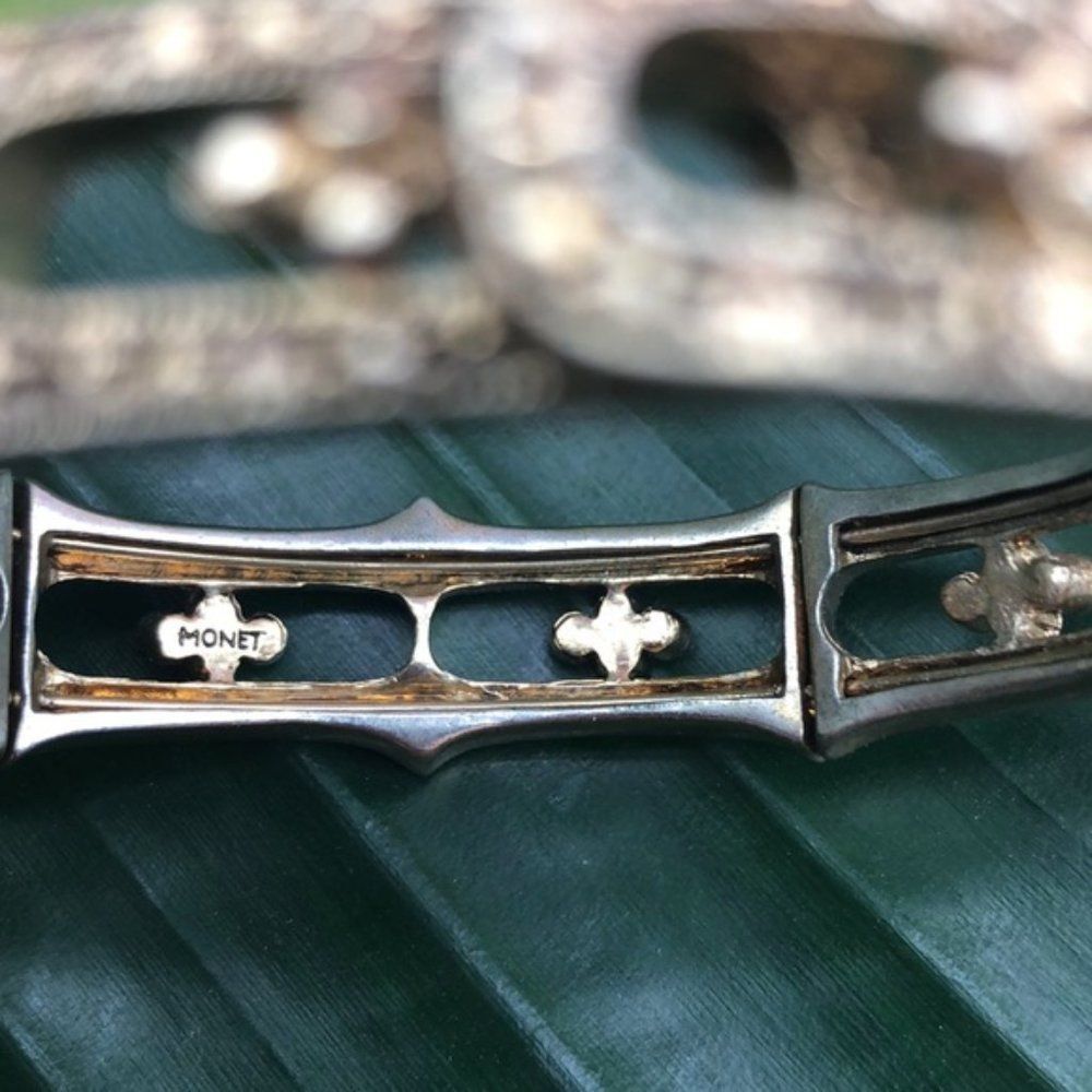 Monet Gold / Champagne Pavé Bejeweled Bracelet - Picture 6 of 10